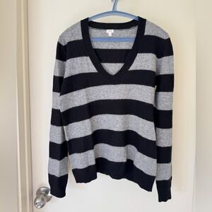 Jcrew Factory cashmere blend black and grey sweater